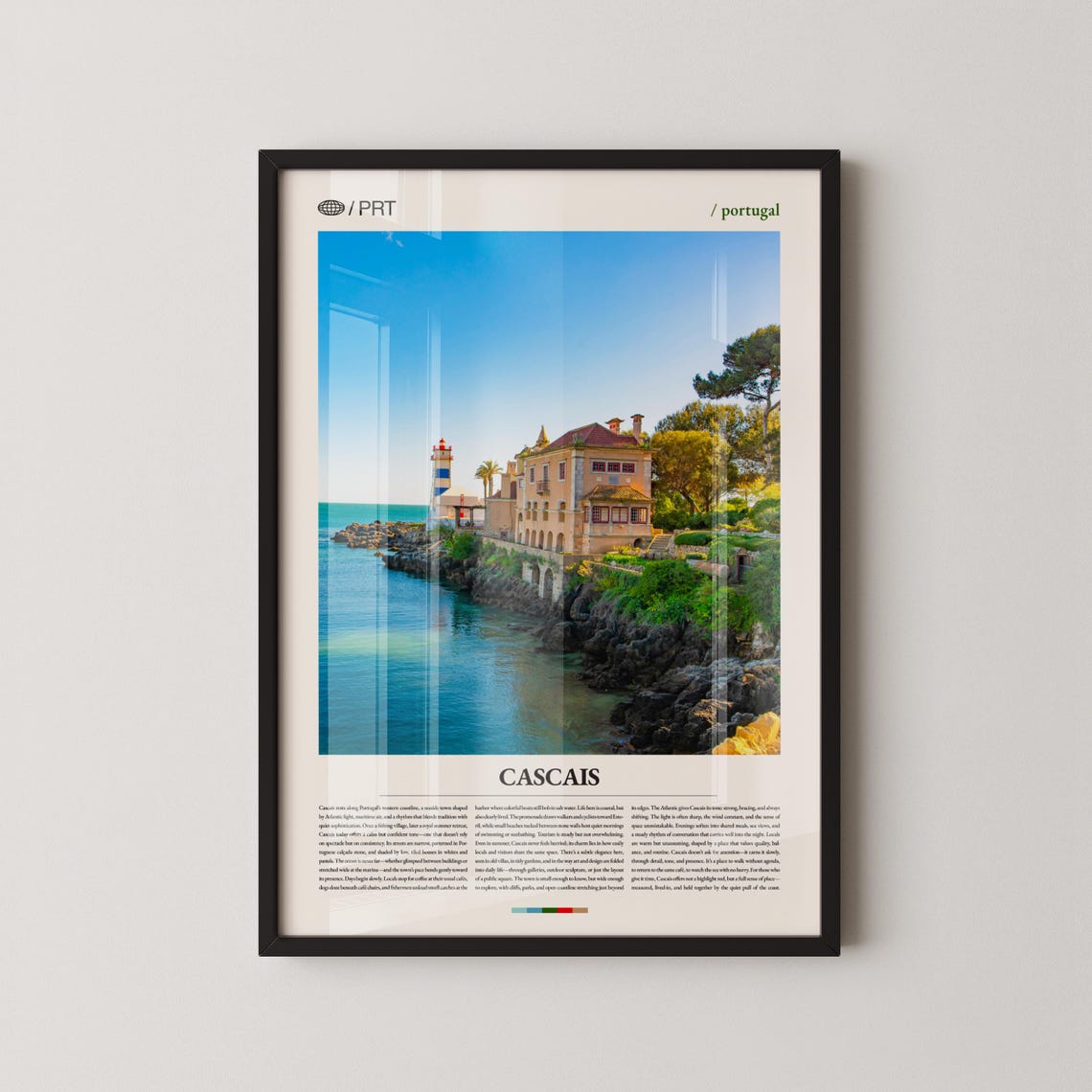 Cascais Portugal Atlantic Coast Lighthouse Photography Poster