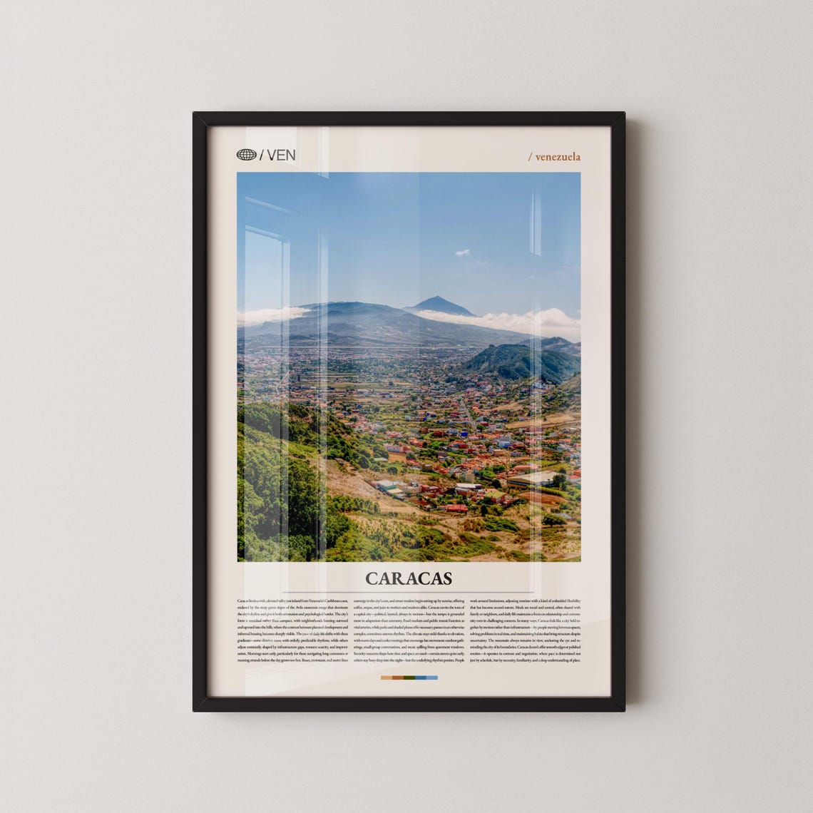 Caracas Venezuela City Panorama Avila Mountain Photography Poster