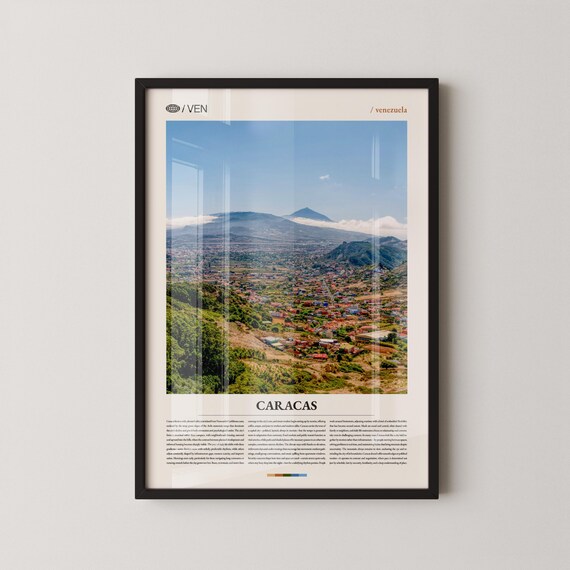 Caracas Venezuela City Panorama Avila Mountain Photography Poster