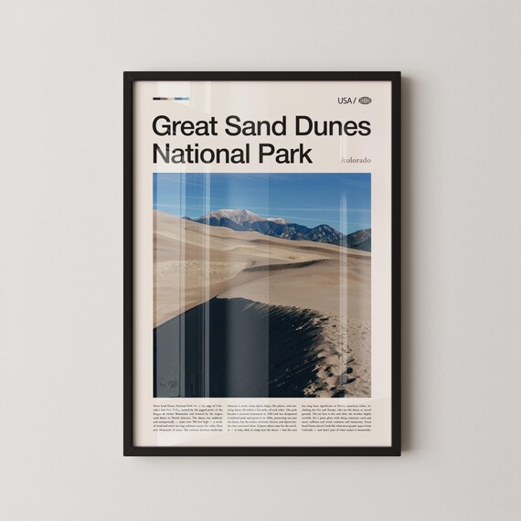 Great Sand Dunes National Park Dunes Travel Landscape Poster
