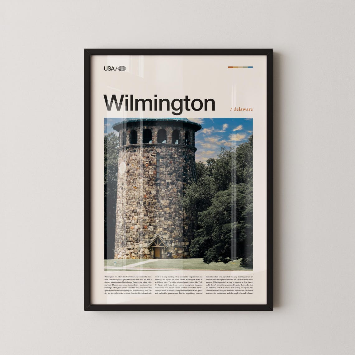 Wilmington Delaware Historic Stone Tower Parkland View Poster