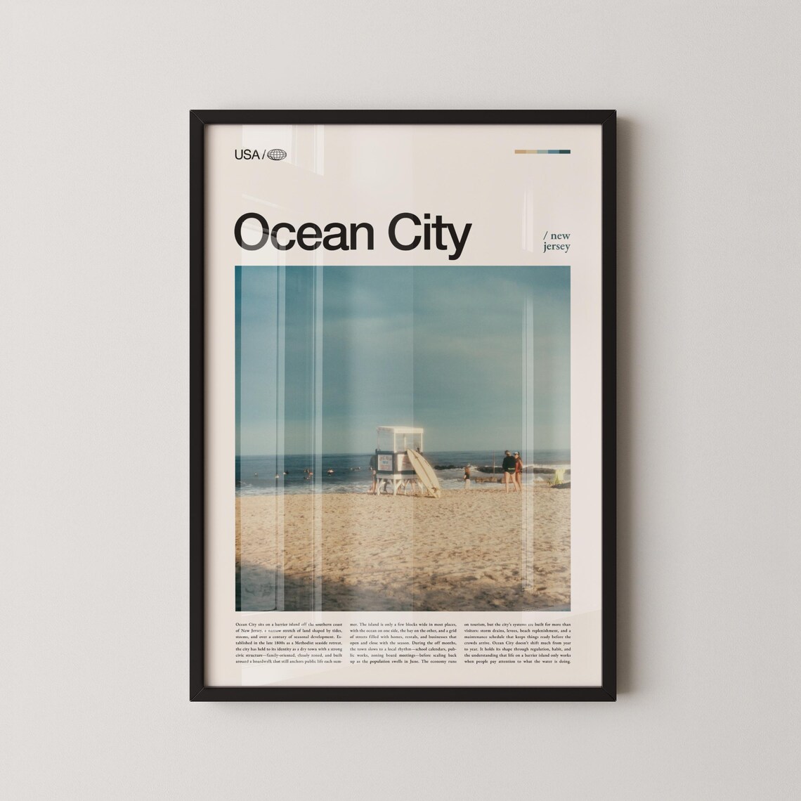 Ocean City, New Jersey Coastal Beach Art Print