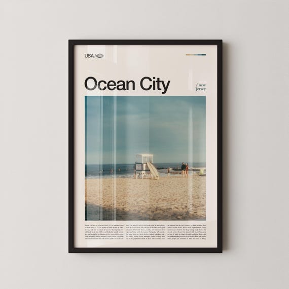 Ocean City, New Jersey Coastal Beach Art Print