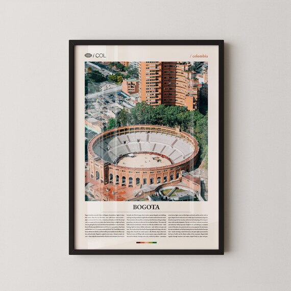 Bogota Colombia Bullring Aerial Cityscape Travel Photography Poster