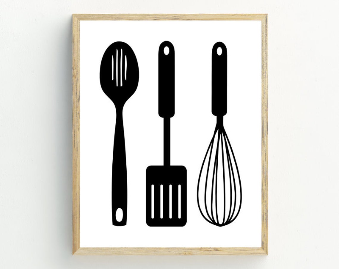 Utensils - Minimalist Kitchen Art