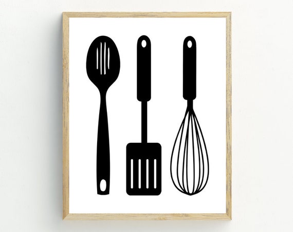 Utensils - Minimalist Kitchen Art
