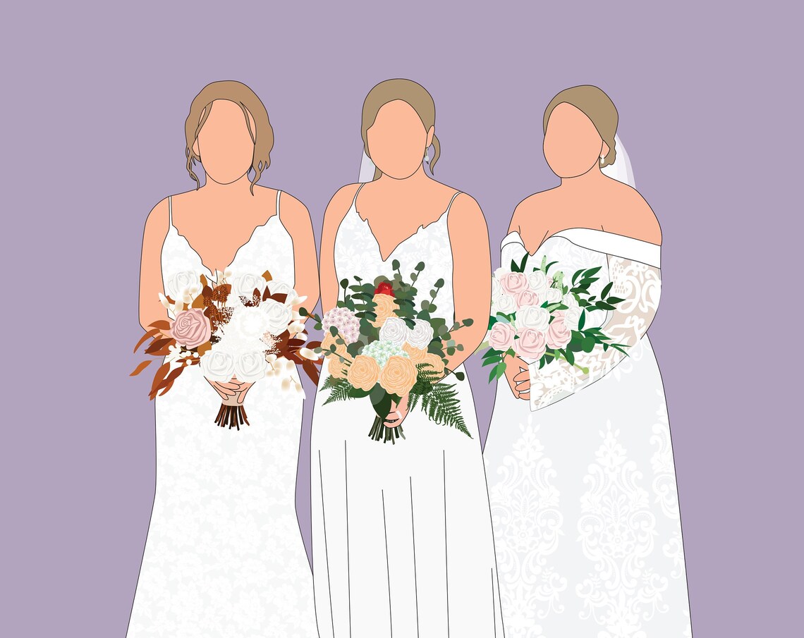 Memorial Generational Wedding Portrait, Custom Art Print - Image 5