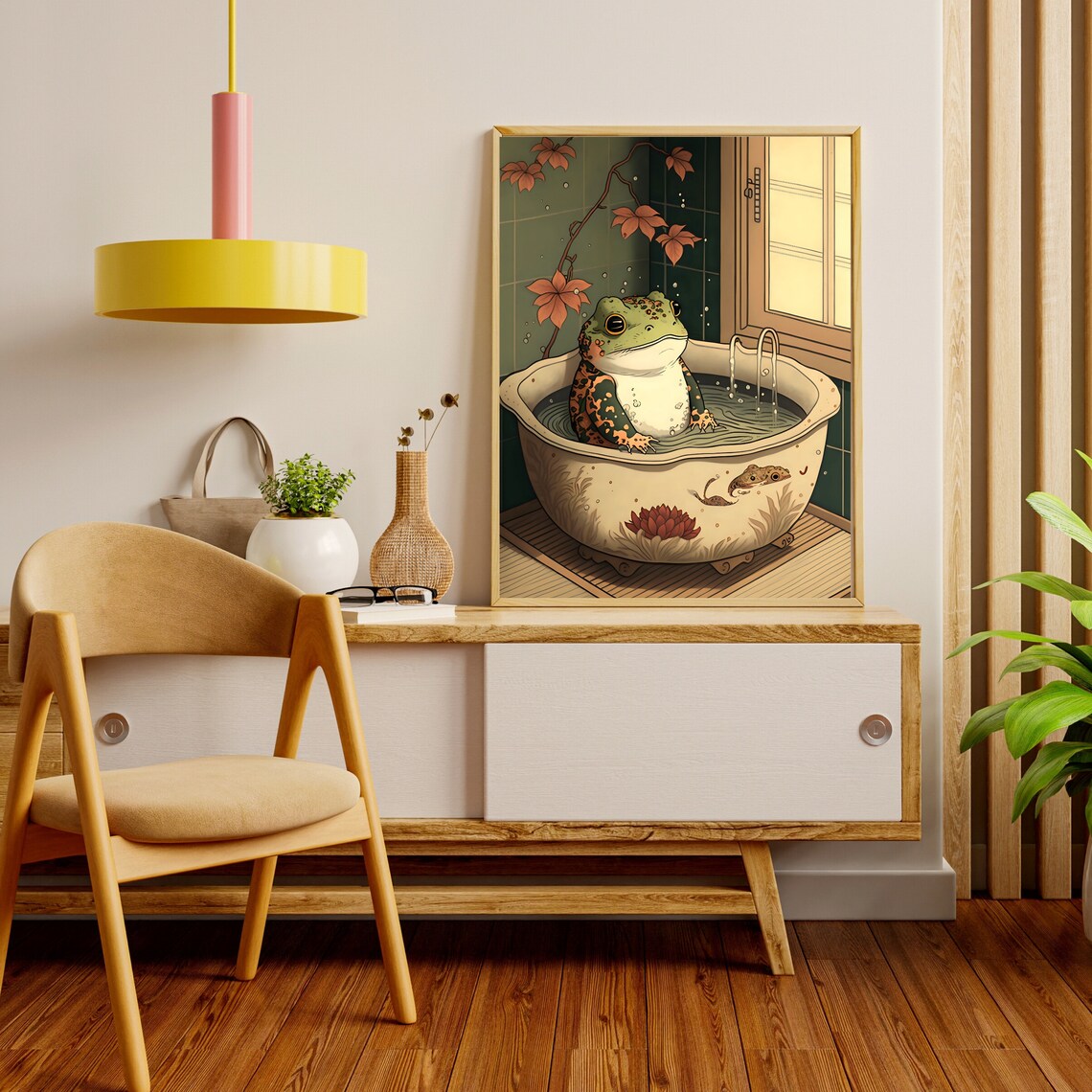 Matsumoto Hoji Frog Japanese Vintage Poster Print - Image 2