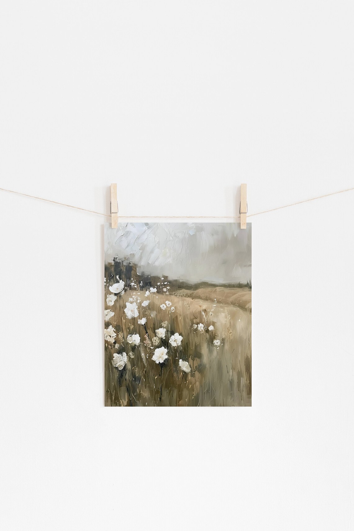 Wildflower Field Landscape Farmhouse Wall Art Print - Image 2