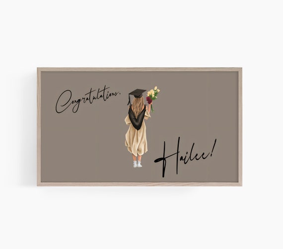 Personalized Graduation Frame Tv Art Custom Frame Tv Art Custom Graduation Frame Tv Art College Graduation Frame Tv Art Grad Party Decor