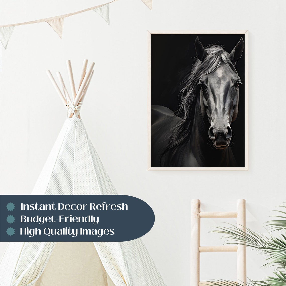 Moody Horse Print Room Decor Teen Girls Girls Room Print Horse Nursery Print Teen Girl Farm Art Print Equestrian Art - Image 2