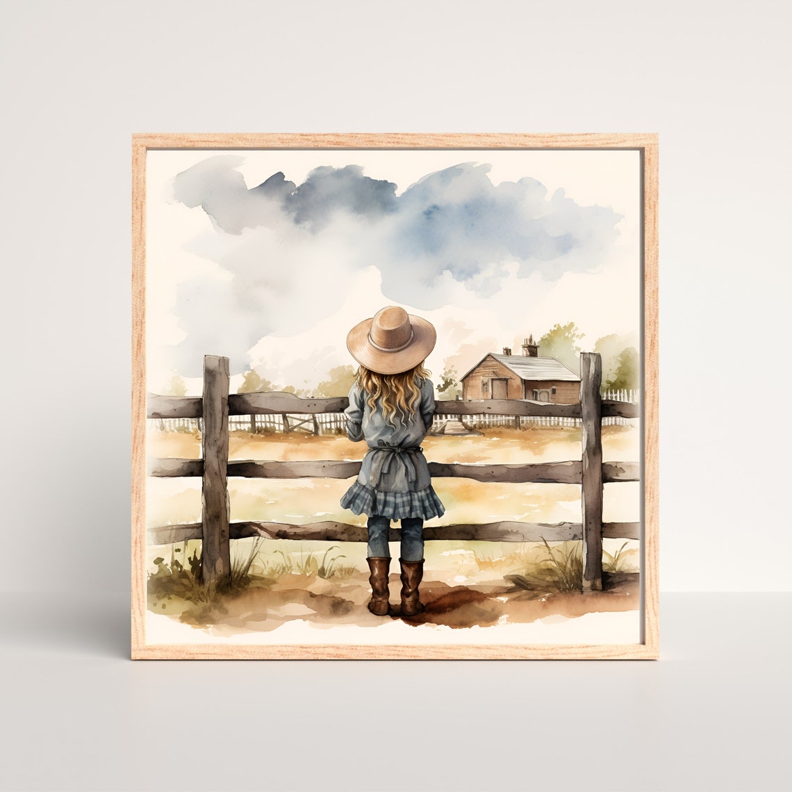 Farm Girl Wall Art Print Cowgirl Wall Art Print Wall Art Little Cowgirl Little Farm Girl Wall Art Instant