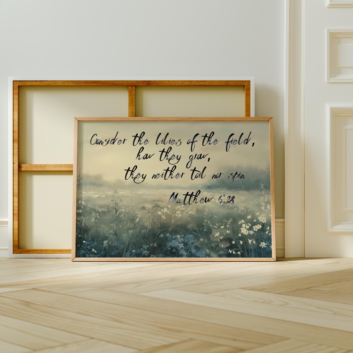 Consider The Lillies, Vintage Botanical Scripture Art