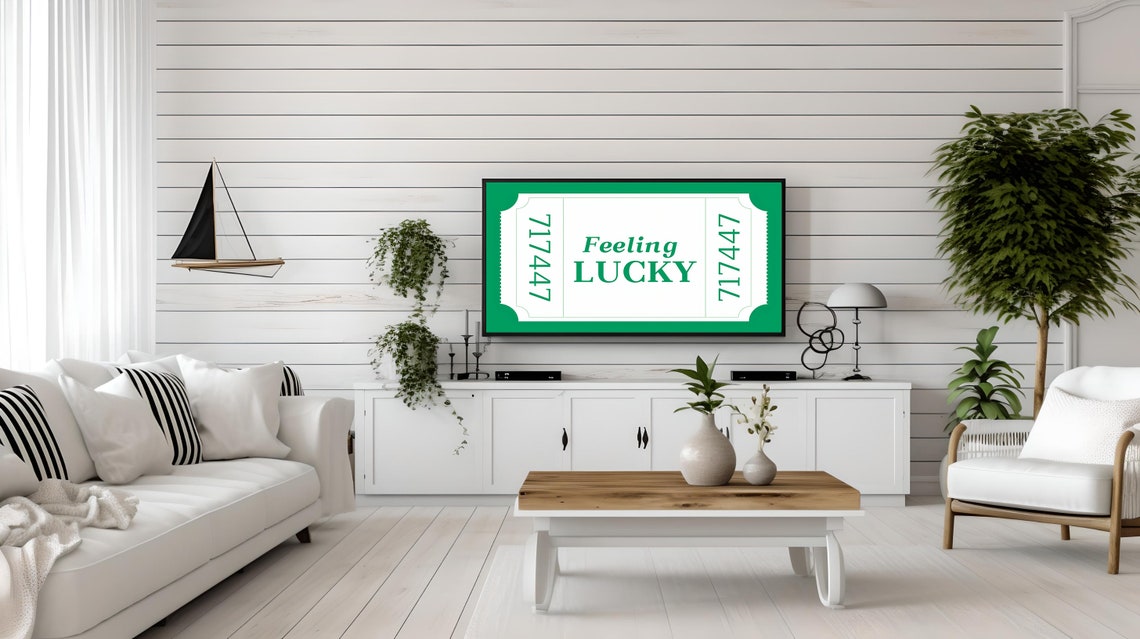 Feeling Lucky Vintage Green Ticket Stub St Patricks Art Poster - Image 3