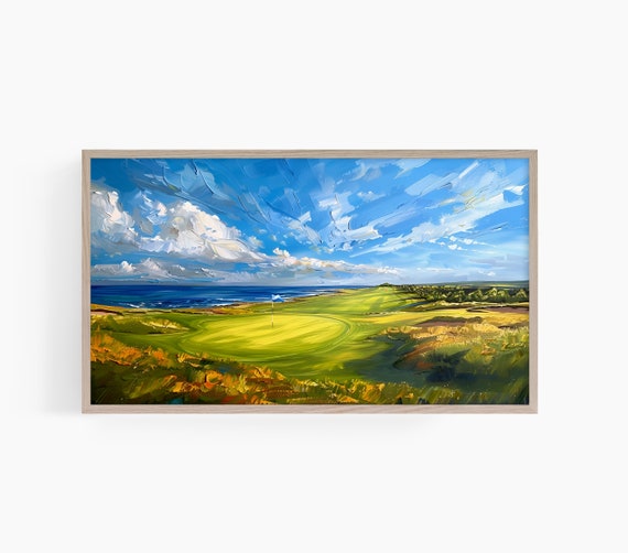 Masters Golf Frame Tv Art Golf Painting Tv Art Frame Tv Art Man Cave Frame Tv Art Golf Lover Tv Art Golf Landscape Tv Art T688