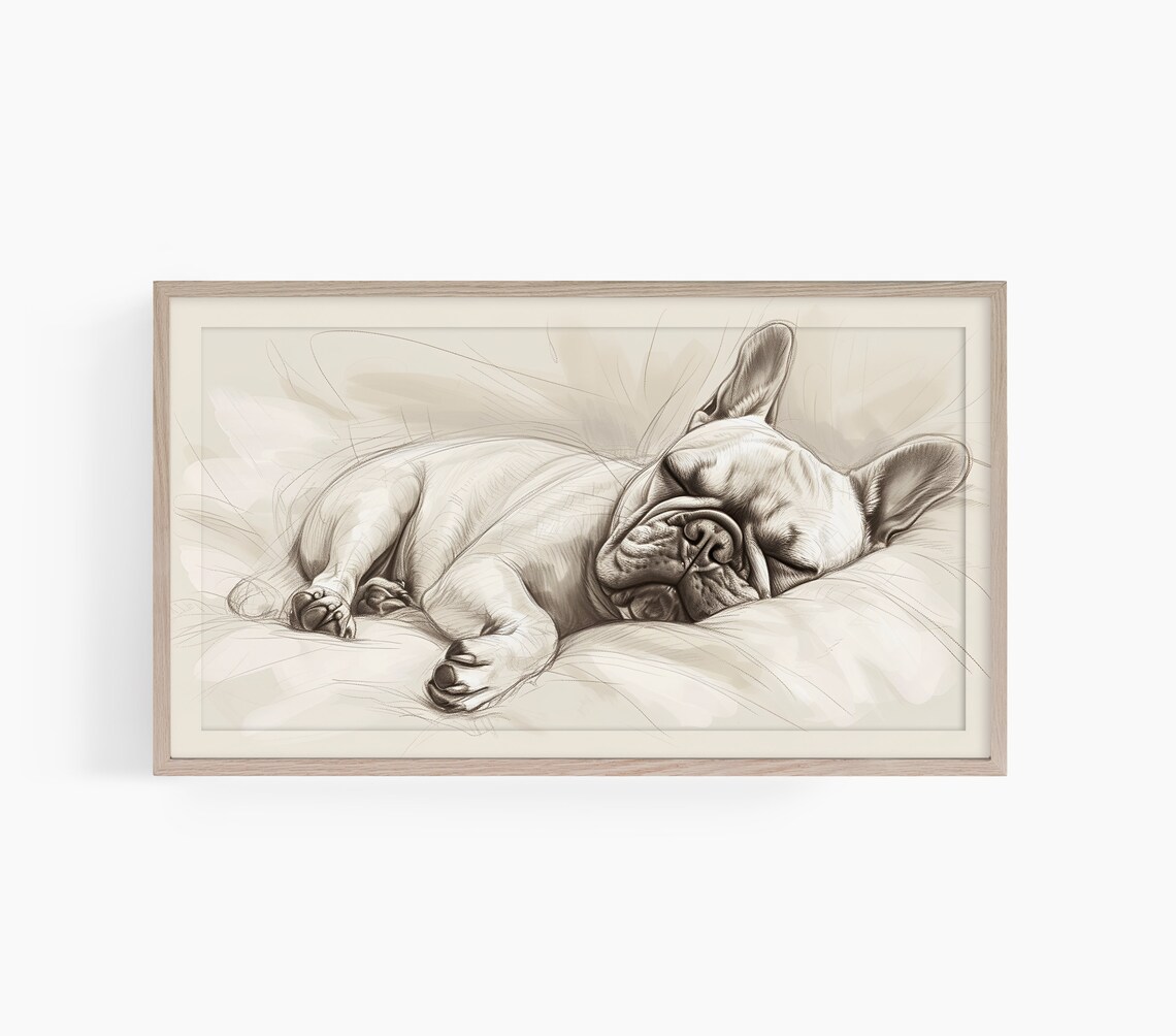 French Bulldog Watercolor Art Print, Dog Lover Decor