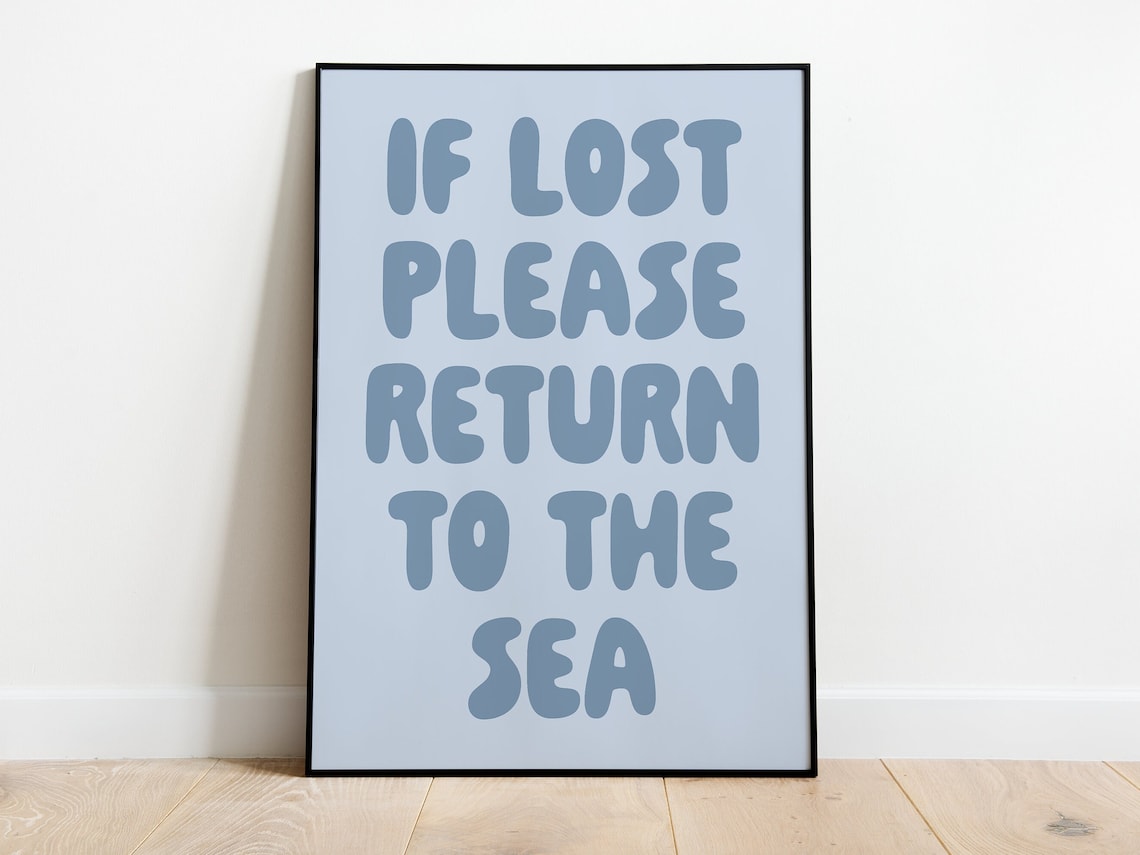 Funny Cheeky Poster, Sea Lover Retro Print