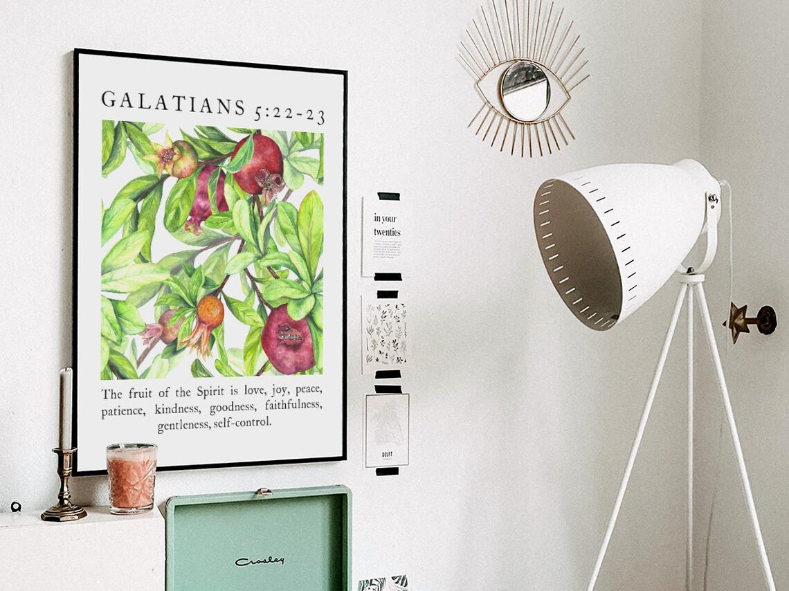 Fruit Of The Spirit, Boho Scripture Wall Art - Image 3