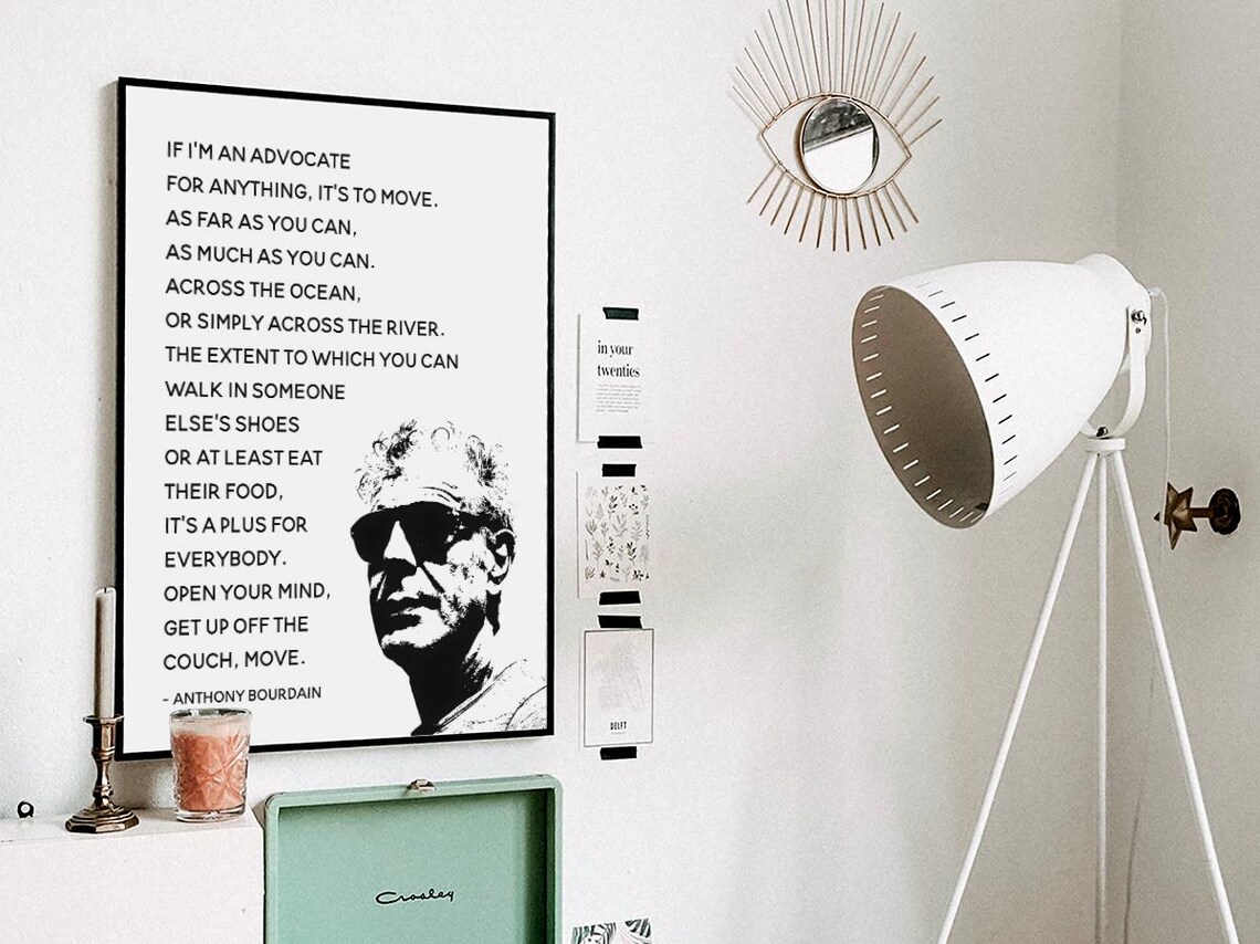 Anthony Bourdain Quote, Travel World Adventure Gift - Image 3