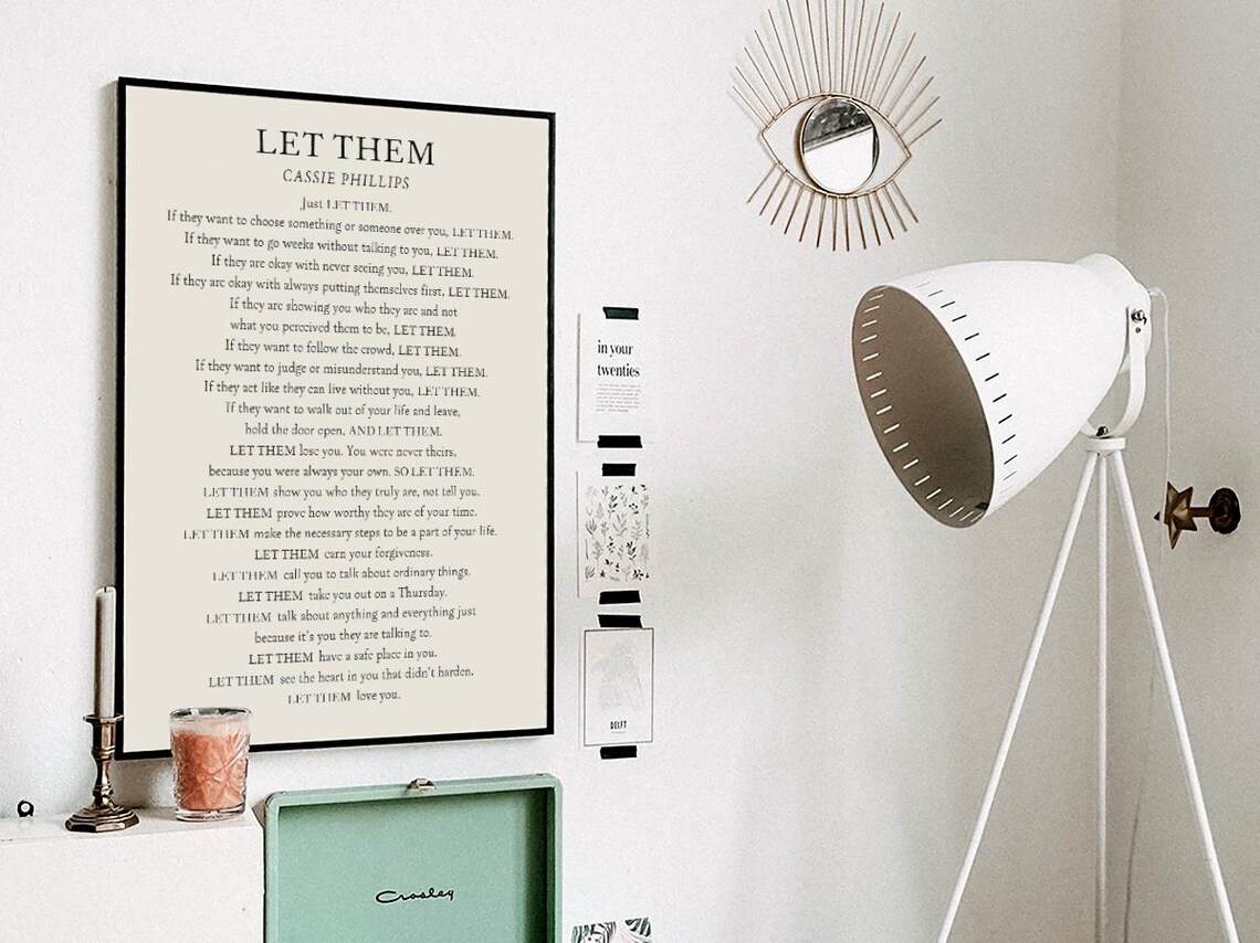 Just Let Them Cassie Phillips Poem Self Worth Comforting Love Quote Print - Image 3