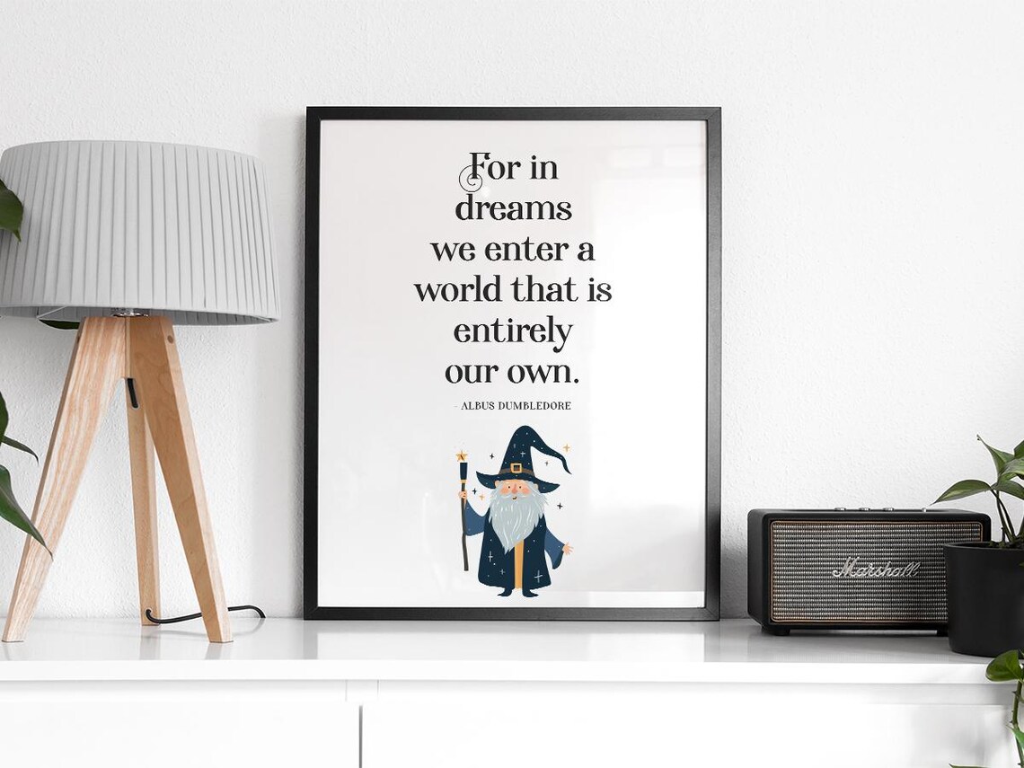 For In Dreams We Enter A World, Magic Wizard Quote - Image 2