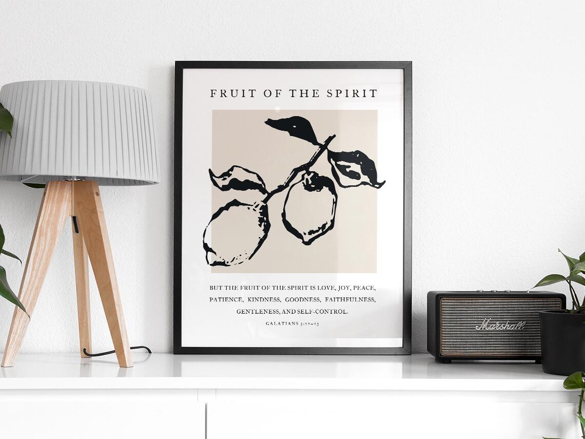 Fruit Of The Spirit, Minimalist Bible Verse Art Print - Image 2