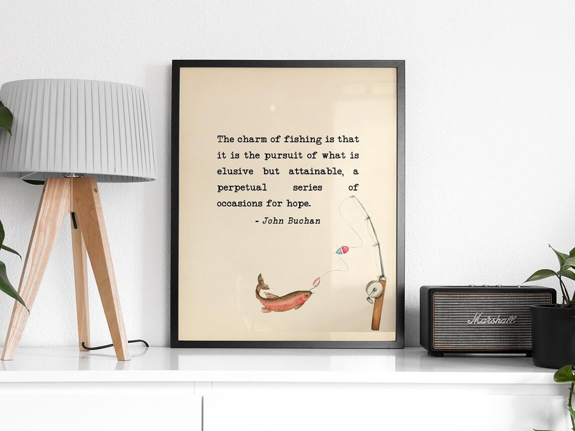 The Charm Of Fishing, John Buchan Nursery Art Print - Image 2