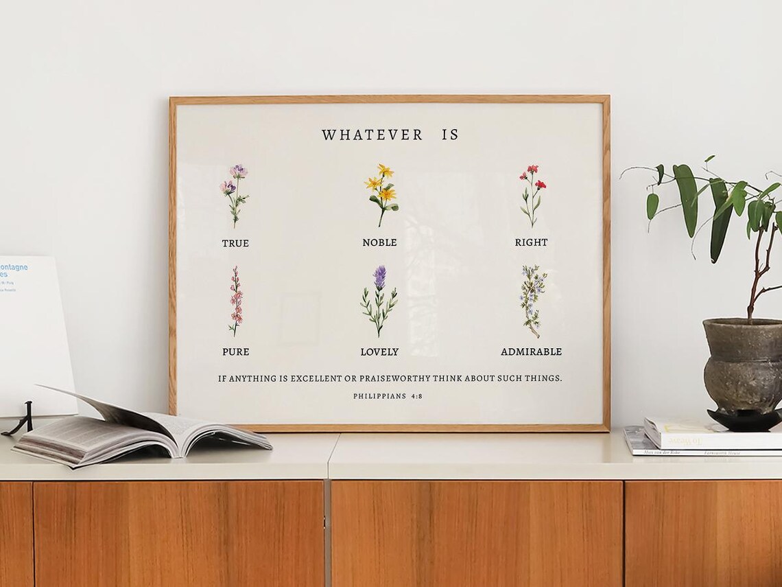 Whatever Is True, Noble Philippians 4:8 Art Print - Image 2