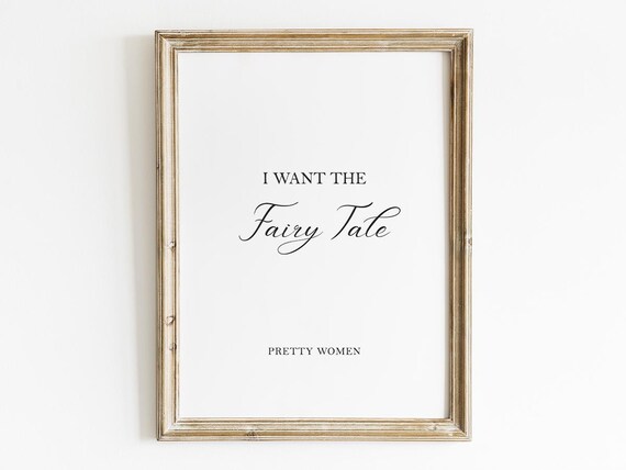 Fairy Tale Quote Romantic Movie Decor Art Print