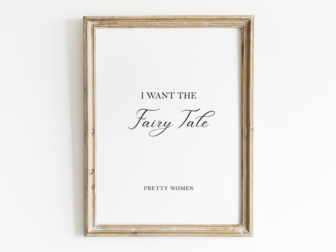 Fairy Tale Quote Romantic Movie Decor Art Print