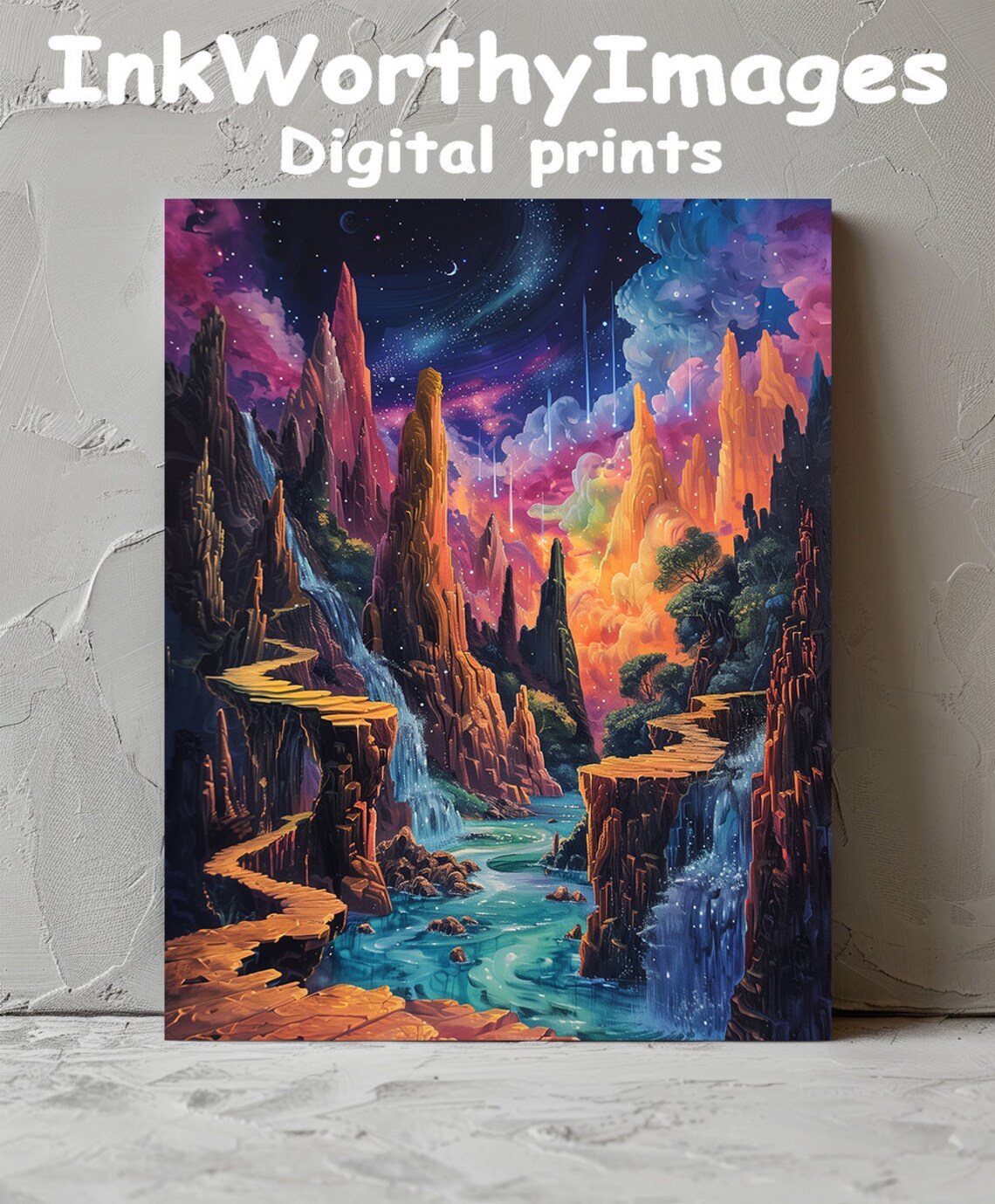 Fantasy Dreamscape, Mystical Surreal Landscape Art Print
