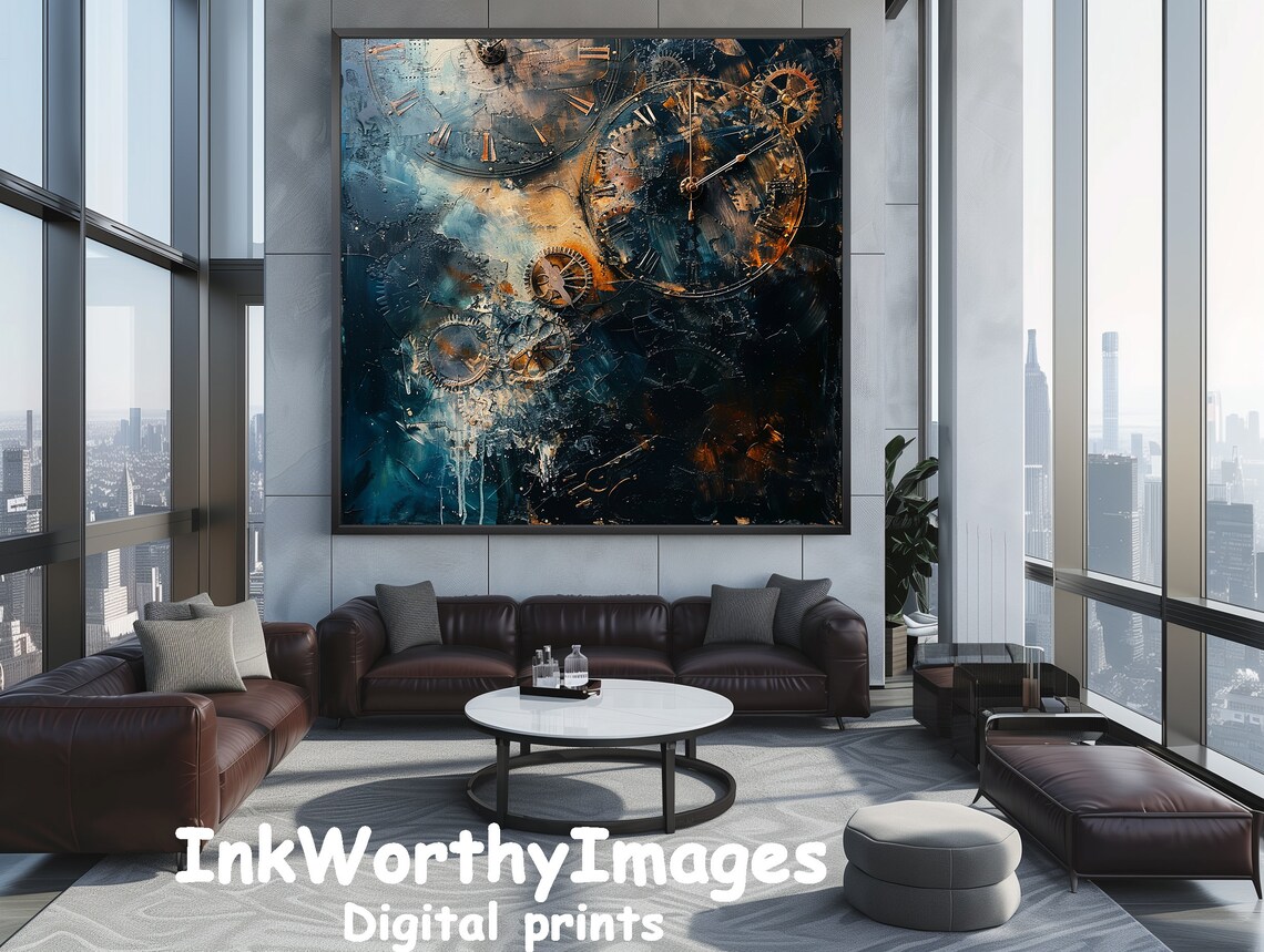 Steampunk Clockwork, Industrial Vintage Decor - Image 5