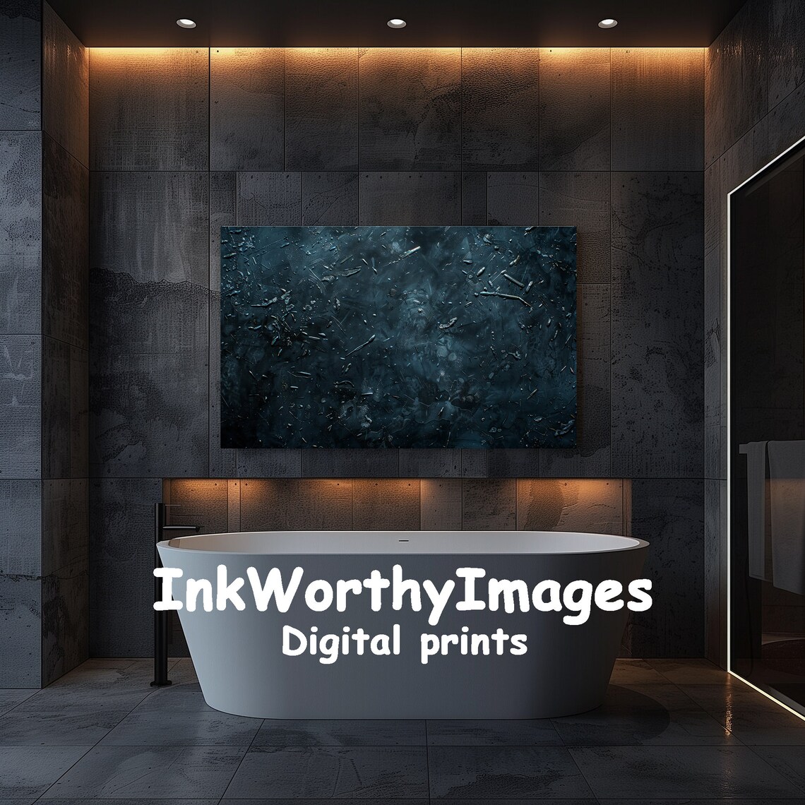 Abstract Dark Texture, Moody Modern Industrial Art - Image 5