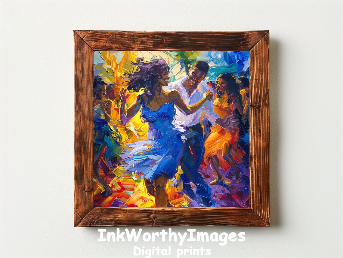 Salsa Dancing Celebration, Joyful Party Scene Art Print - Image 2