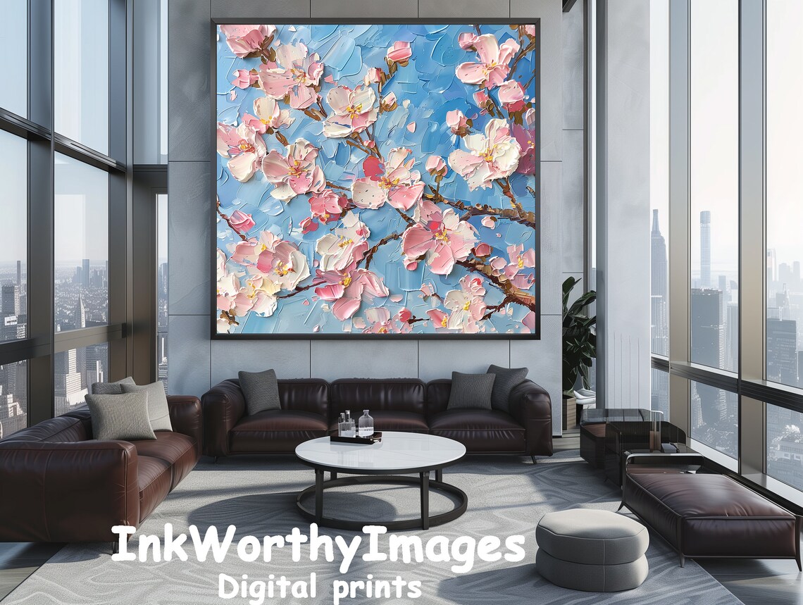 Cherry Blossom Art Print, Spring Floral Painting - Image 5