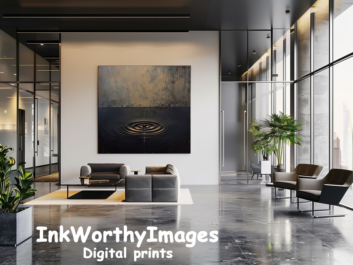 Abstract Water Drop Eye, Minimalist Contemporary Art - Image 2