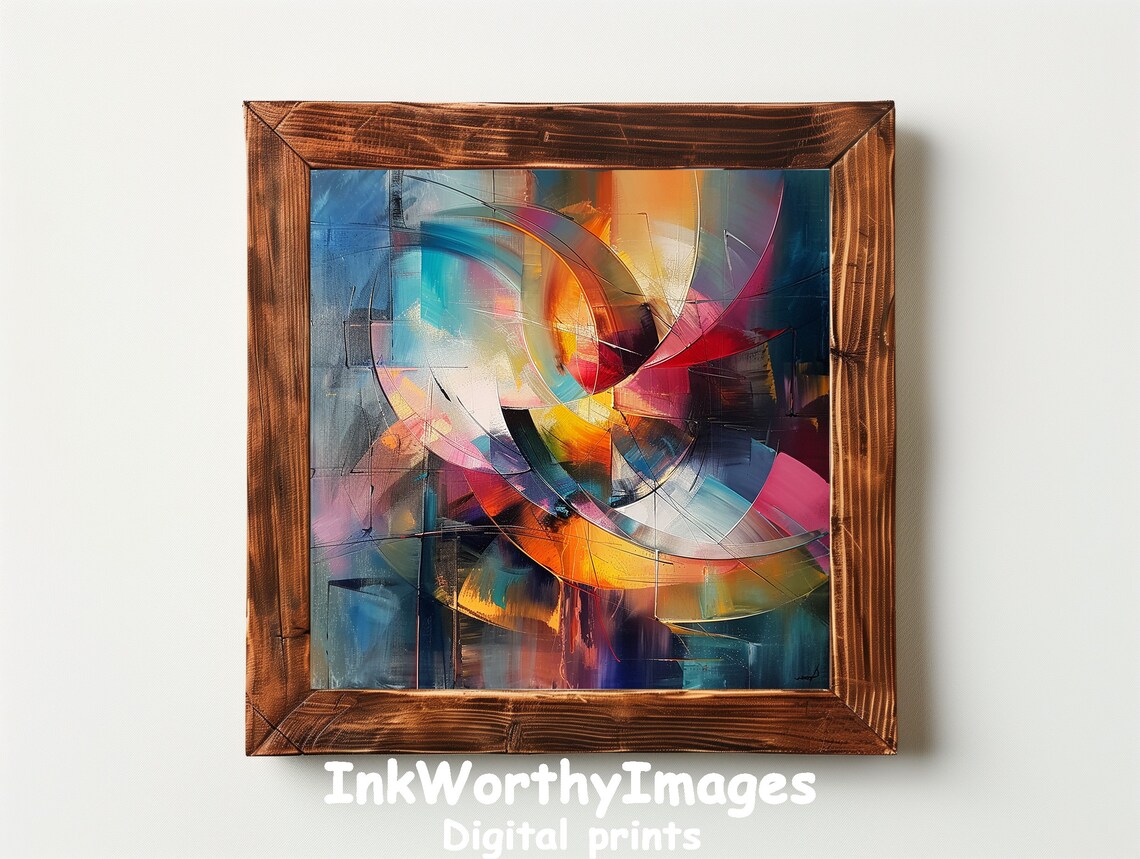 Vibrant Abstract Swirl, Modern Art Decor - Image 6