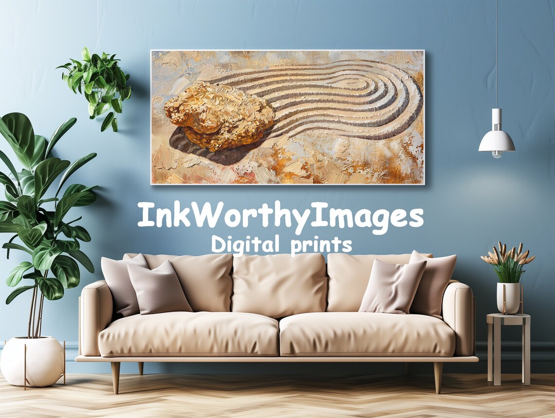 Abstract Zen Garden Textured Rock Art, Landscape - Image 4