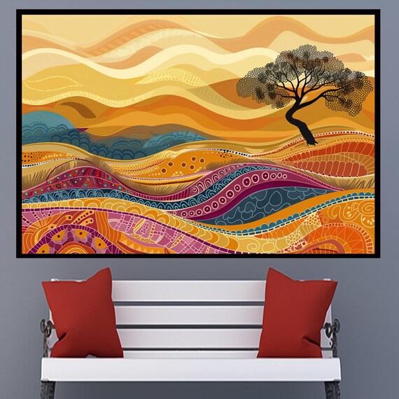 Mountain Wall Art Abstract Print Office Decor Home Decor Wall Art Desert Art Fall Landscape Mountain Prints Landscape Art