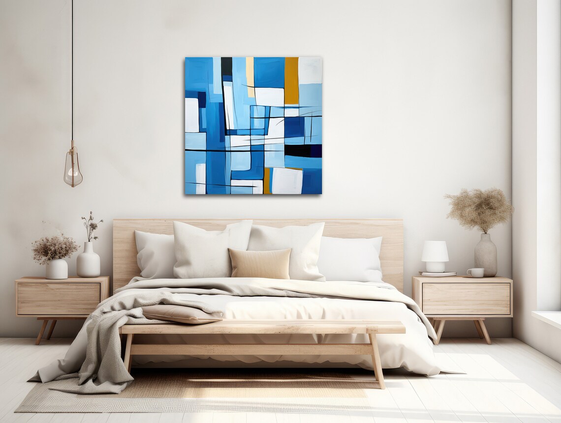 Mid Century Modern Abstract Geometry Wall Art Print - Image 2