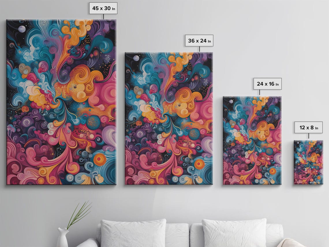 Psychedelic Rainbow Swirl Explosion Colorful Abstract Art Poster - Image 3