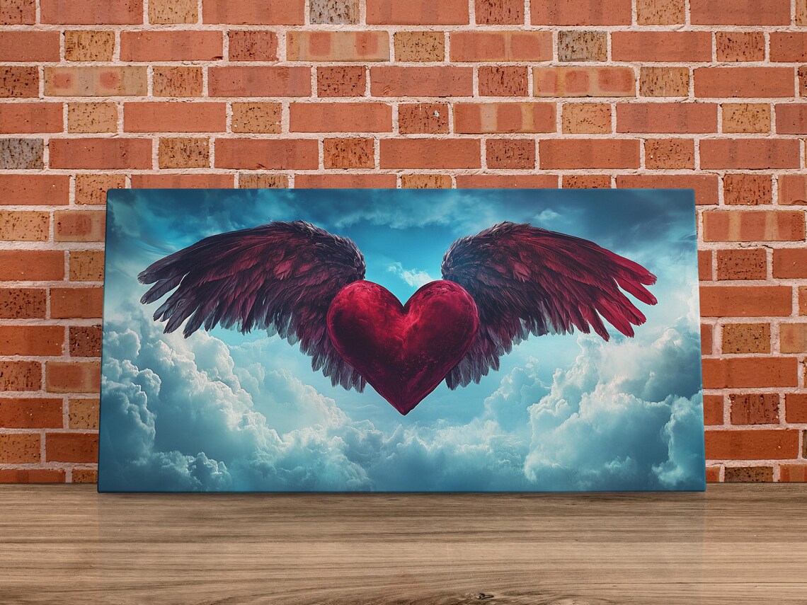 Soaring Love Heart Valentines Day Art Print - Image 4