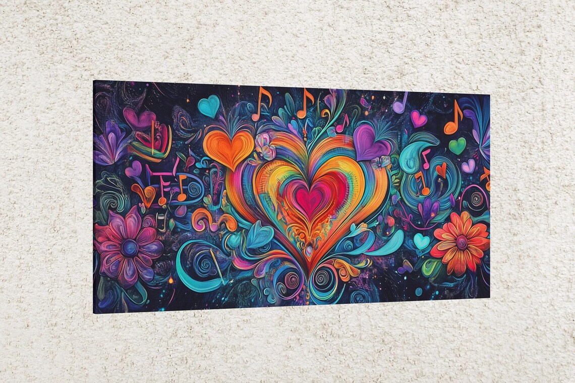 Romantic Heart Symphony, Valentine Wall Decor - Image 2