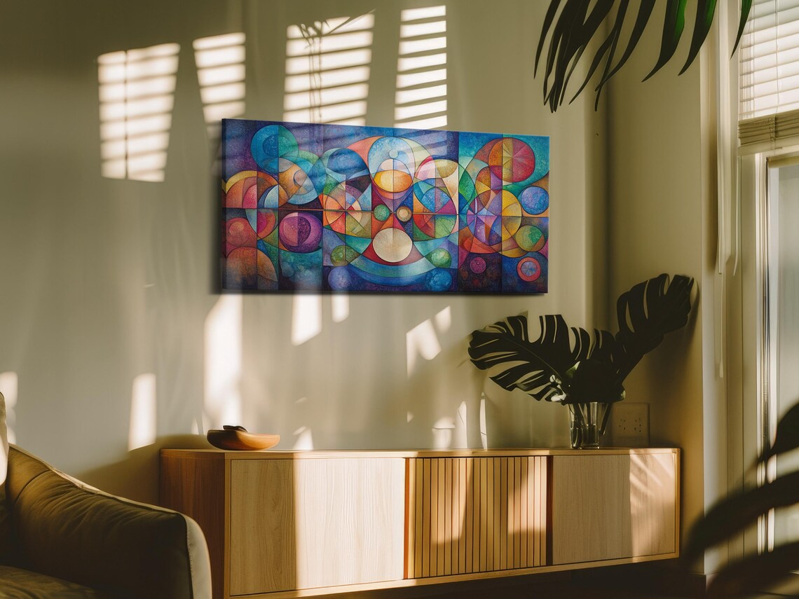 Vibrant Geometric Shapes, Modern Art Print - Image 3