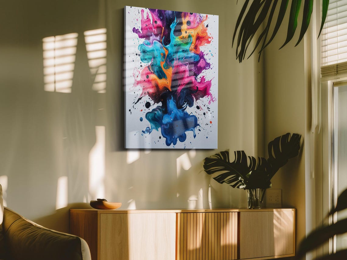 Colorful Ink Swirl Butterfly Art Print - Image 4