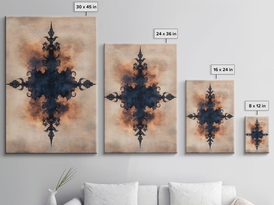 Gothic Ink Patterns Art Print - Image 3