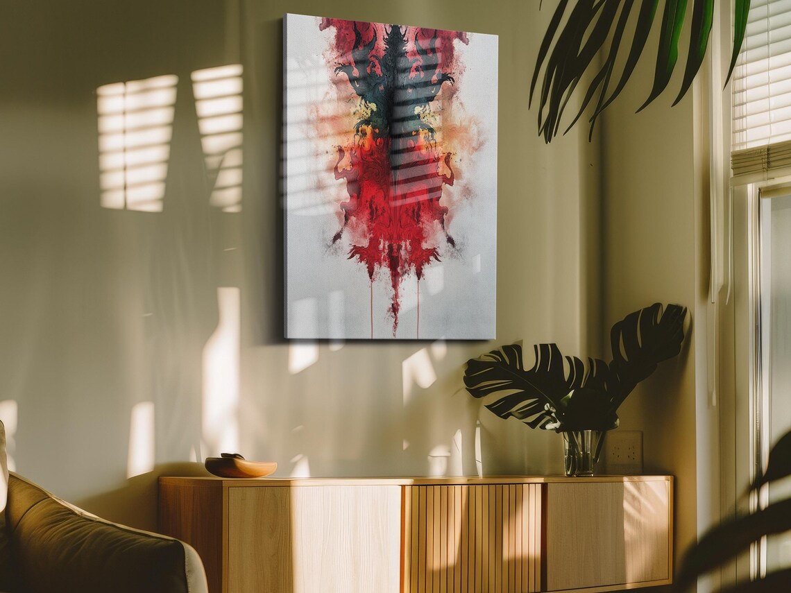 Vibrant Ink Fusion Abstract Art Print - Image 4