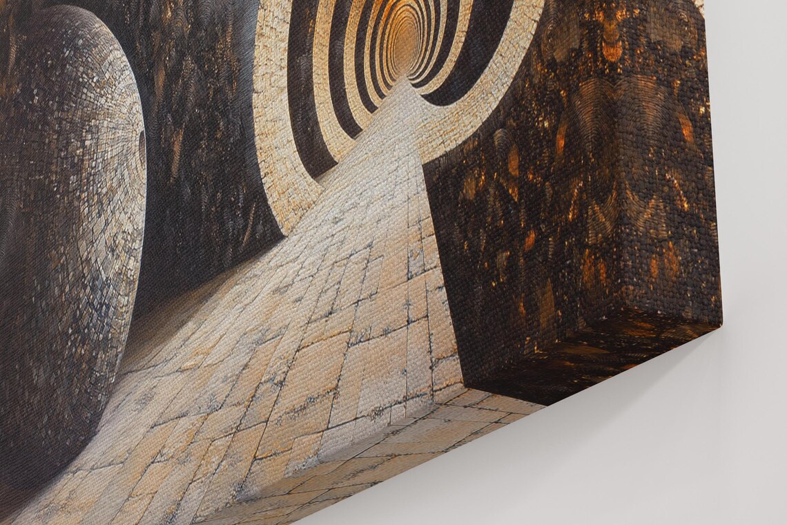 Golden Spiral Path, Abstract Modern Art Print - Image 4