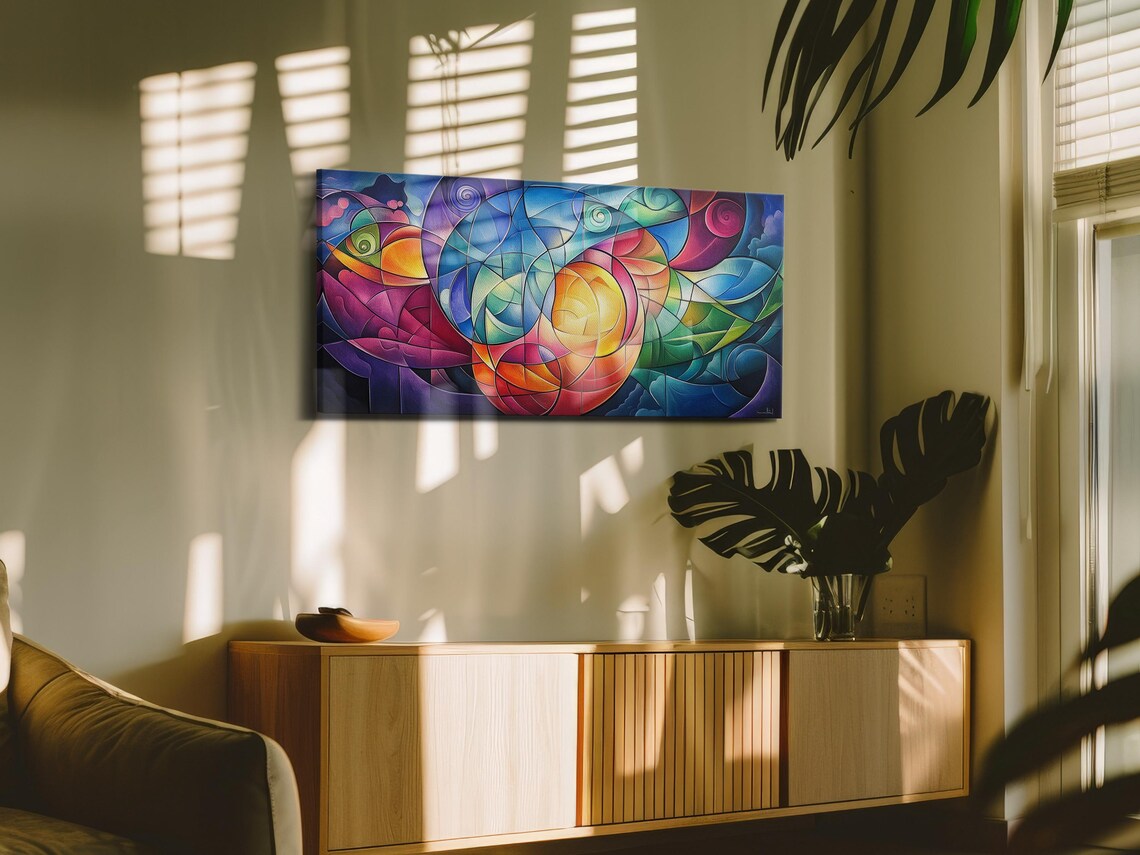 Abstract Curves, Modern Abstract Art Print - Image 3
