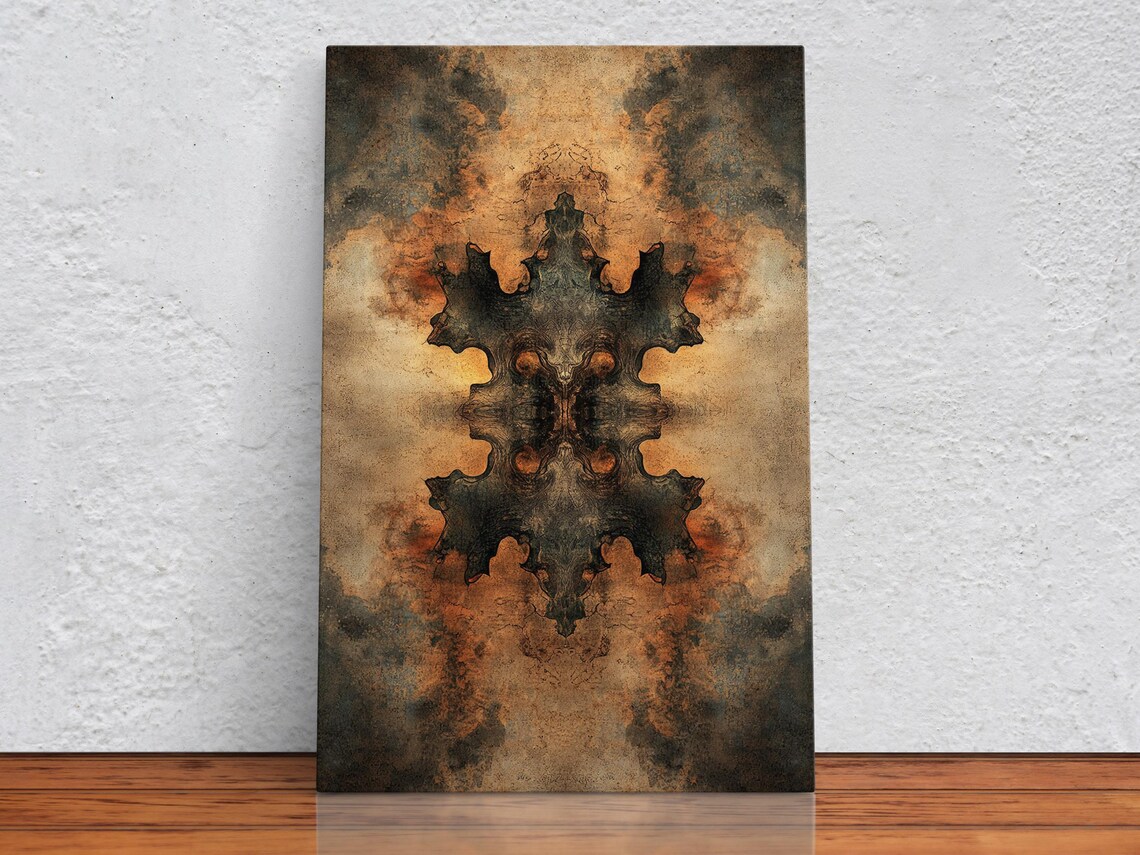 Rustic Kaleidoscope Pattern, Farmhouse Art Print - Image 2